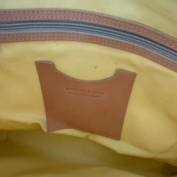 Beige and Blue Tote Bag